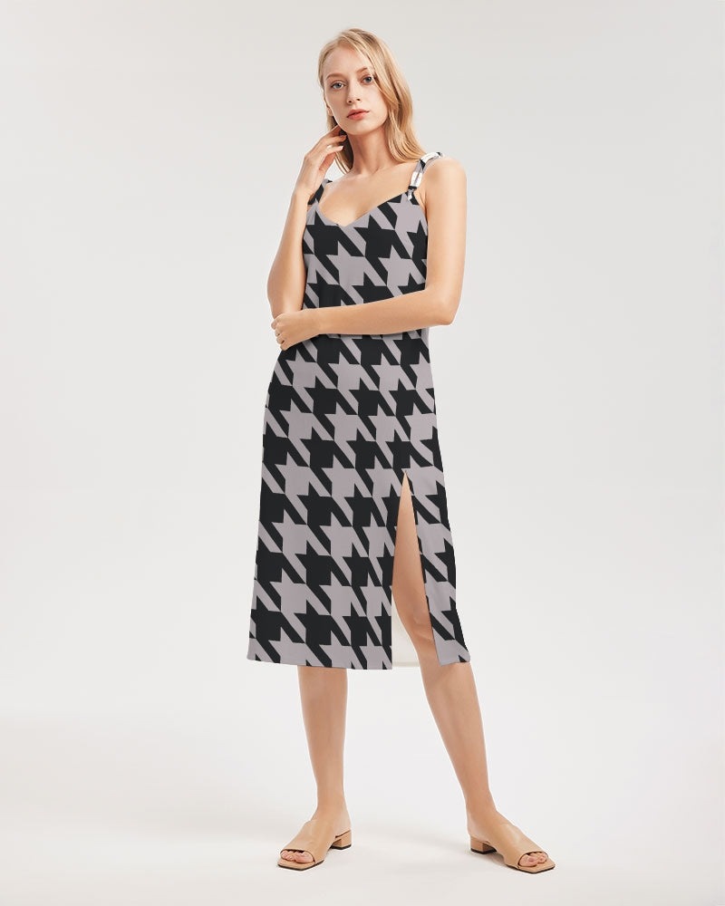 Have A Blast Women's All-Over Print Tie Strap Split Dress