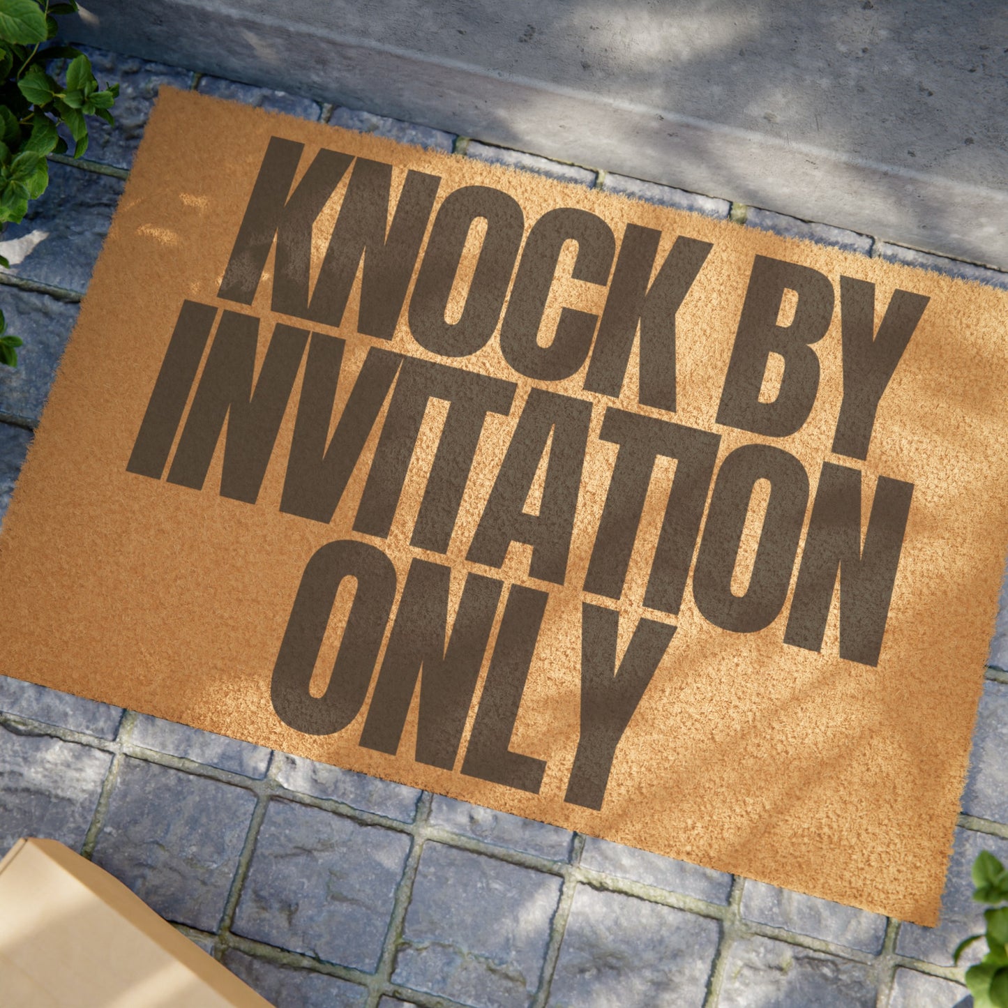 Knock By Invitation Doormat