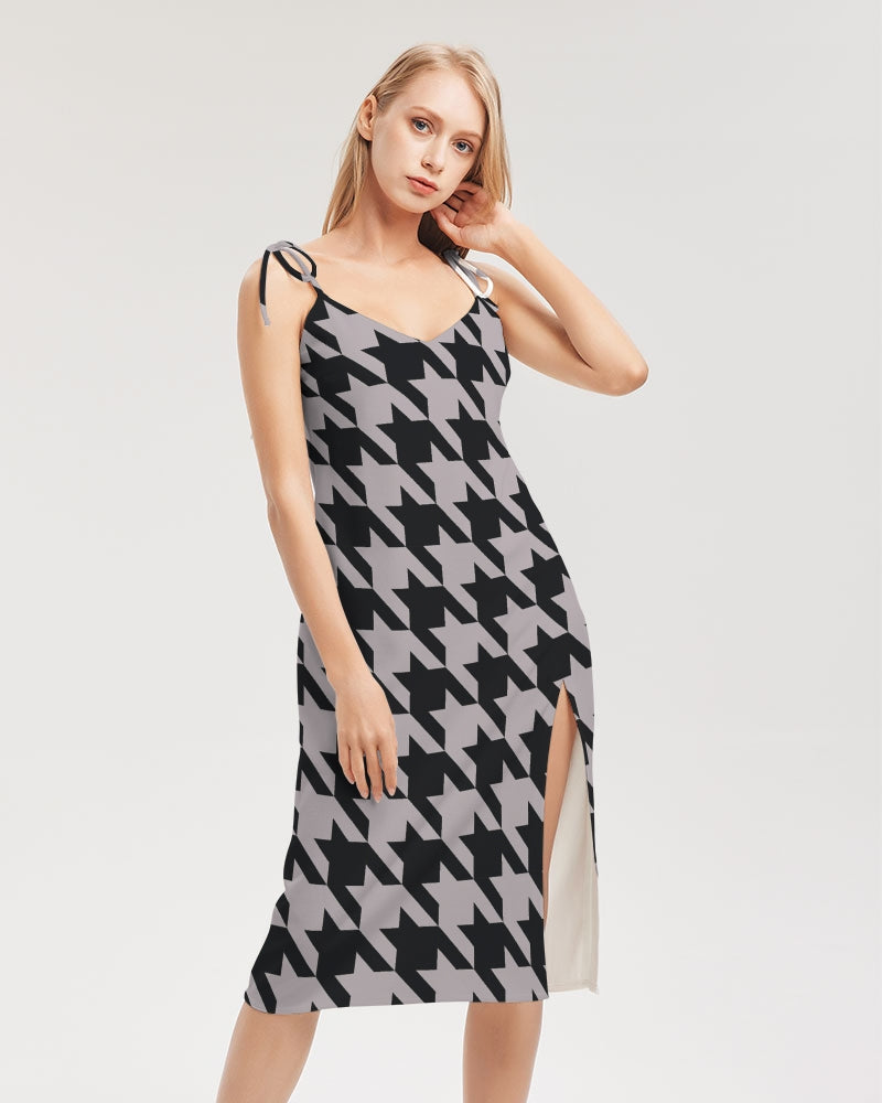 Have A Blast Women's All-Over Print Tie Strap Split Dress