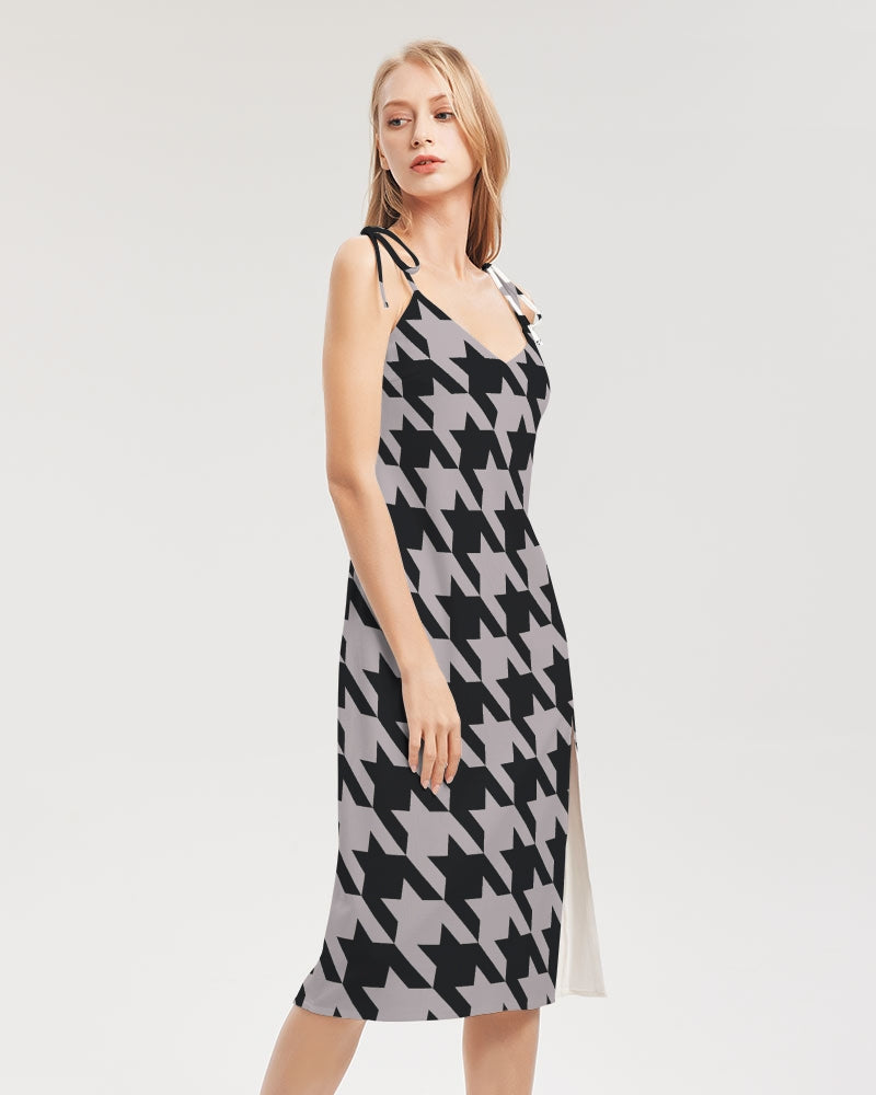 Have A Blast Women's All-Over Print Tie Strap Split Dress
