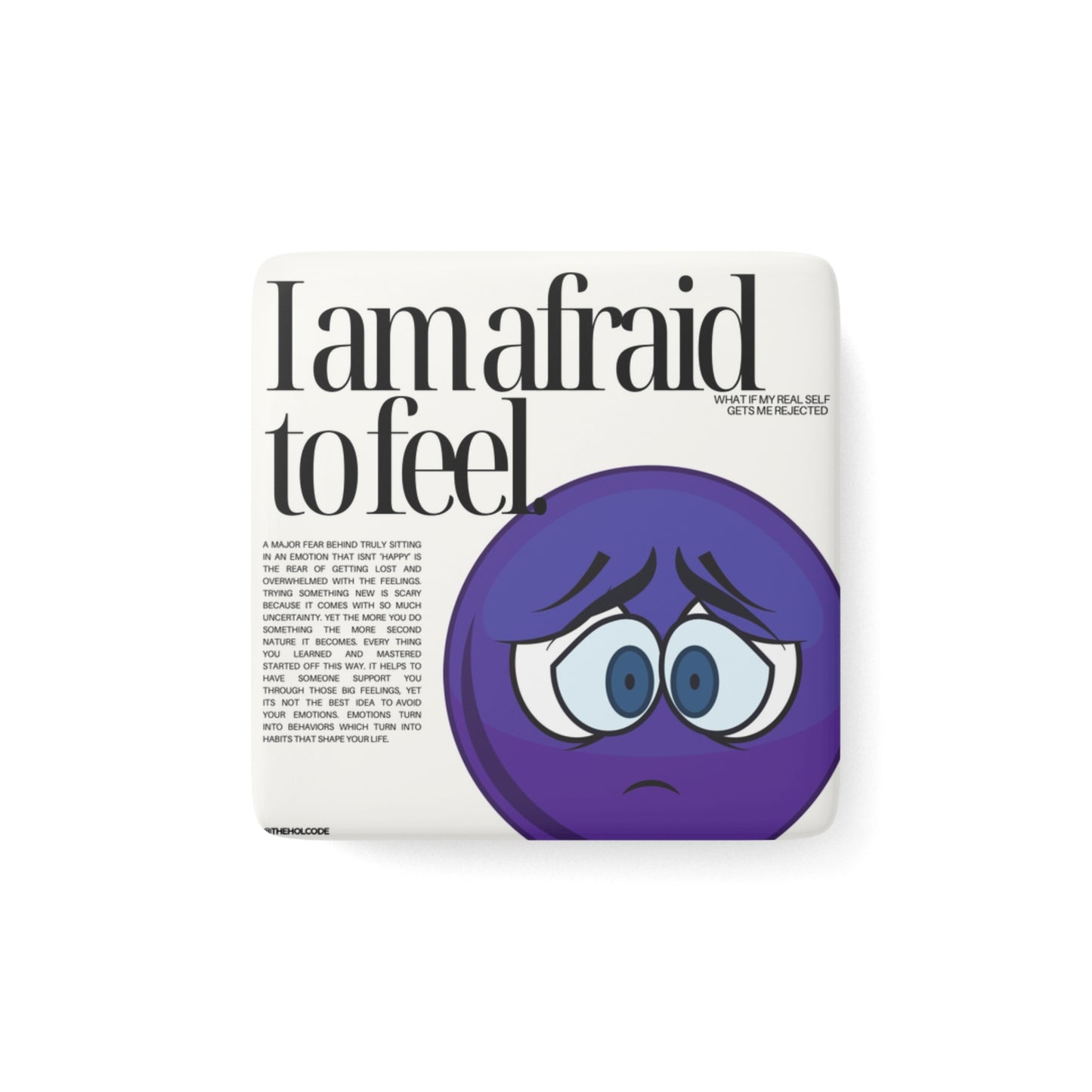 Feel Porcelain Magnet, Square