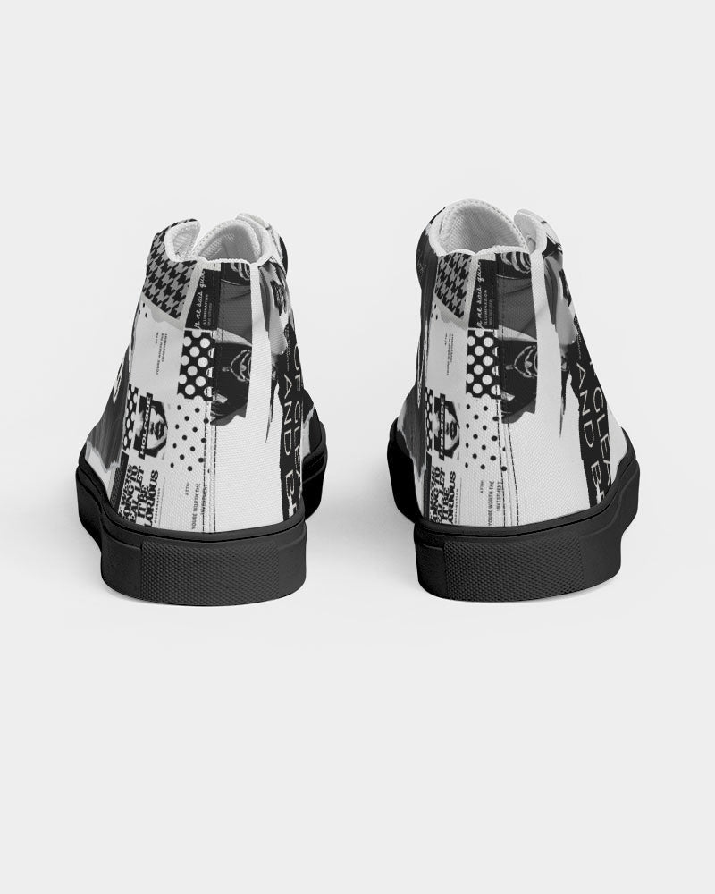 Loud Af Women's Hightop Canvas Shoe - Black