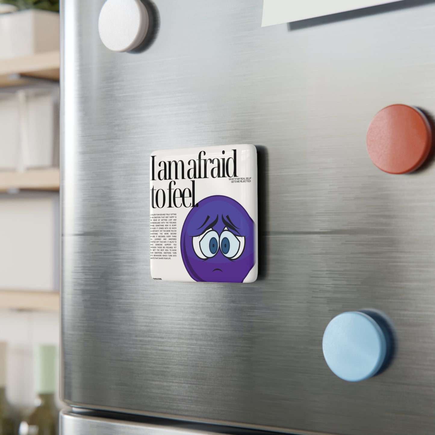 Feel Porcelain Magnet, Square