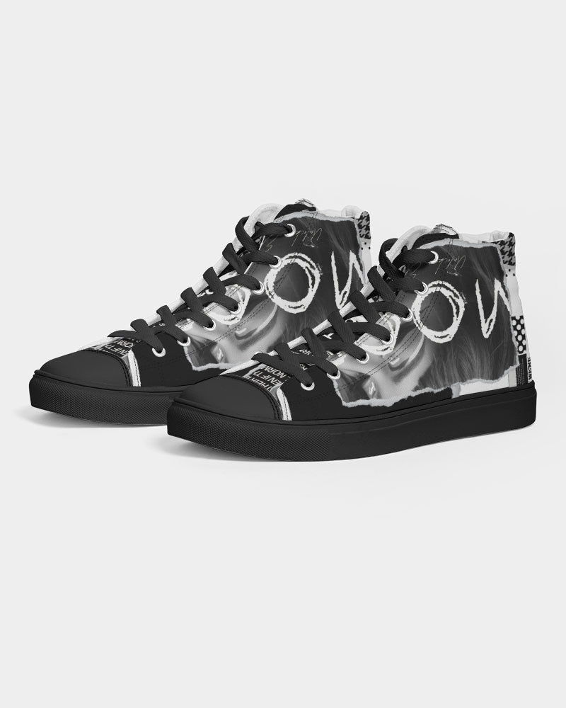 Loud Af Women's Hightop Canvas Shoe - Black
