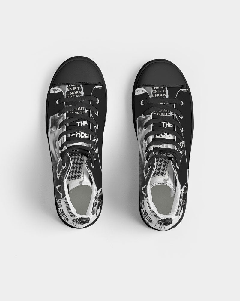 Loud Af Women's Hightop Canvas Shoe - Black