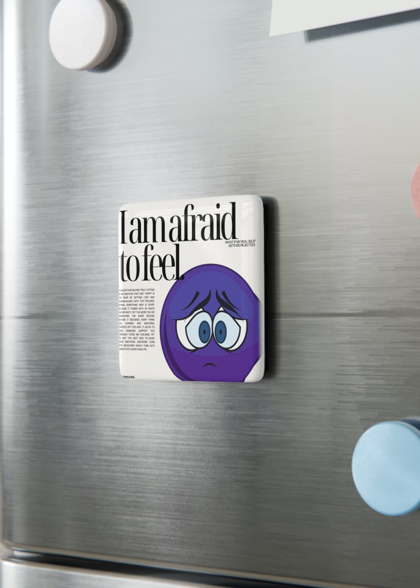 Feel Porcelain Magnet, Square