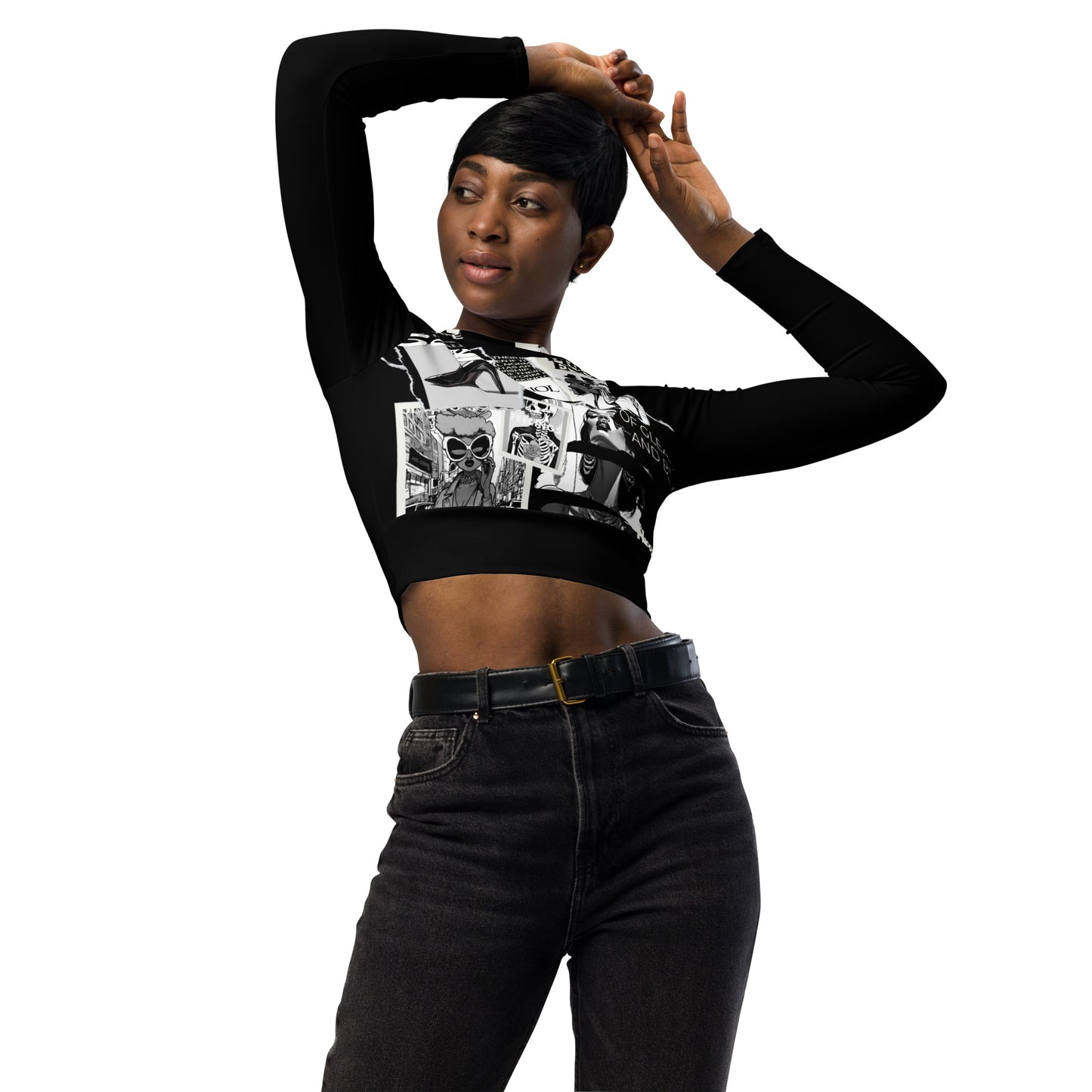 Loud Recycled long-sleeve crop top