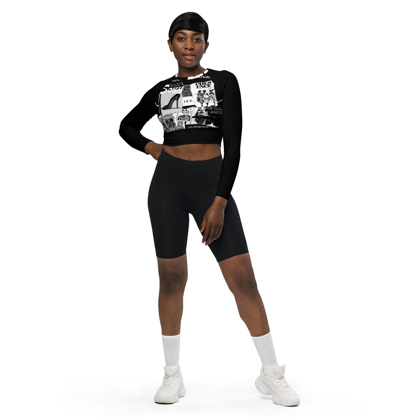 Loud Recycled long-sleeve crop top