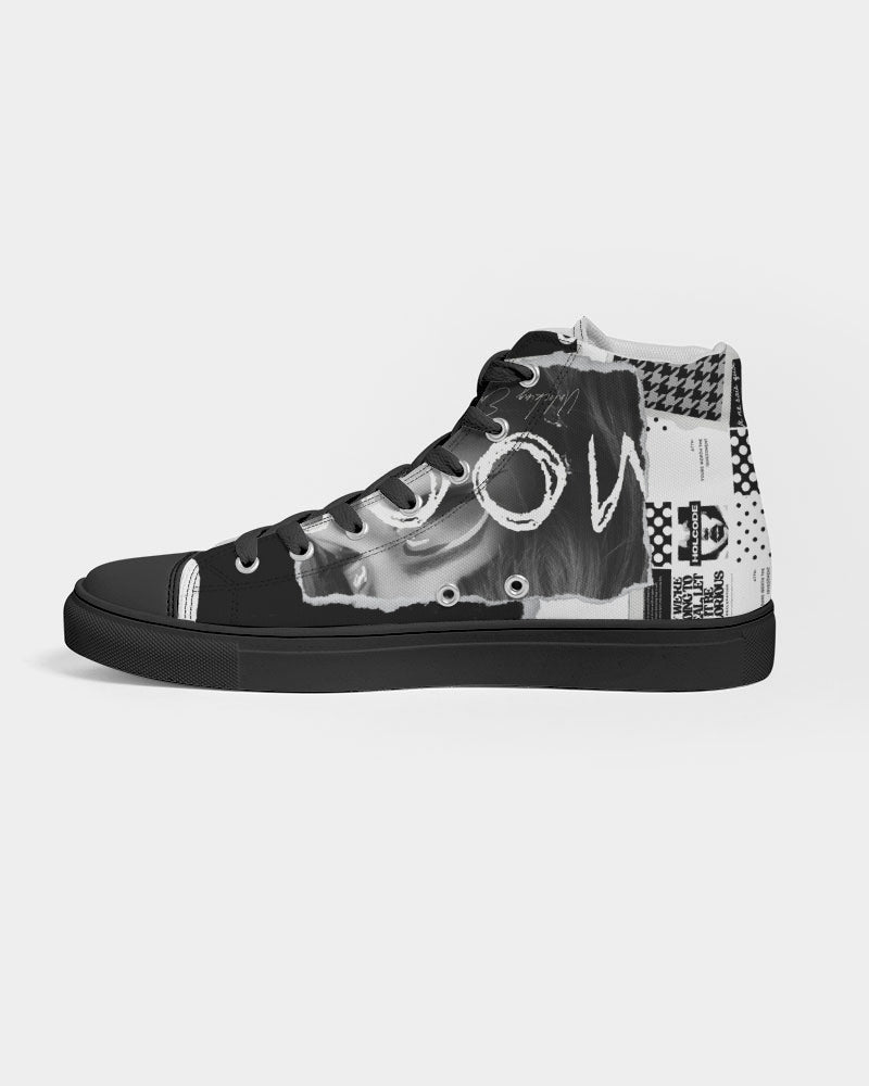 Loud Af Women's Hightop Canvas Shoe - Black