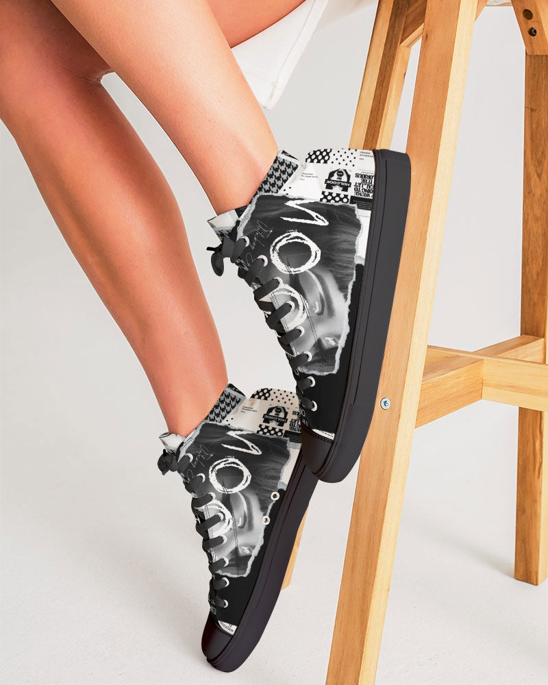 Loud Af Women's Hightop Canvas Shoe - Black