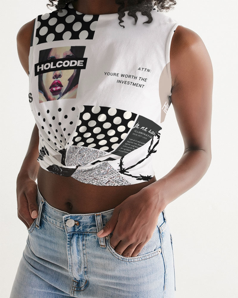 Patched Up Twist-Front Tank