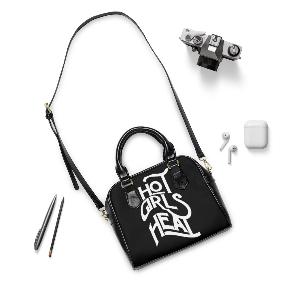 Hol Girls Heal Vegan Leather Shoulder Handbag