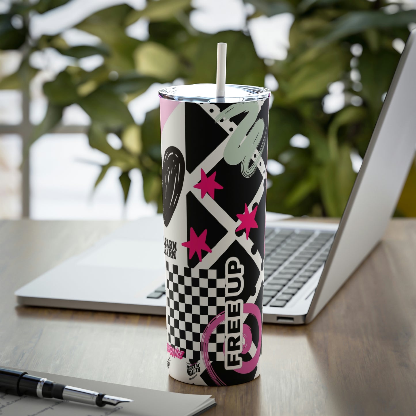 That Girl Skinny Steel Tumbler with Straw, 20oz