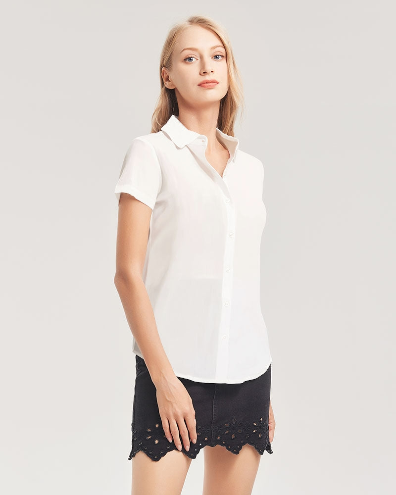 Glorious Women's Short Sleeve Button Up