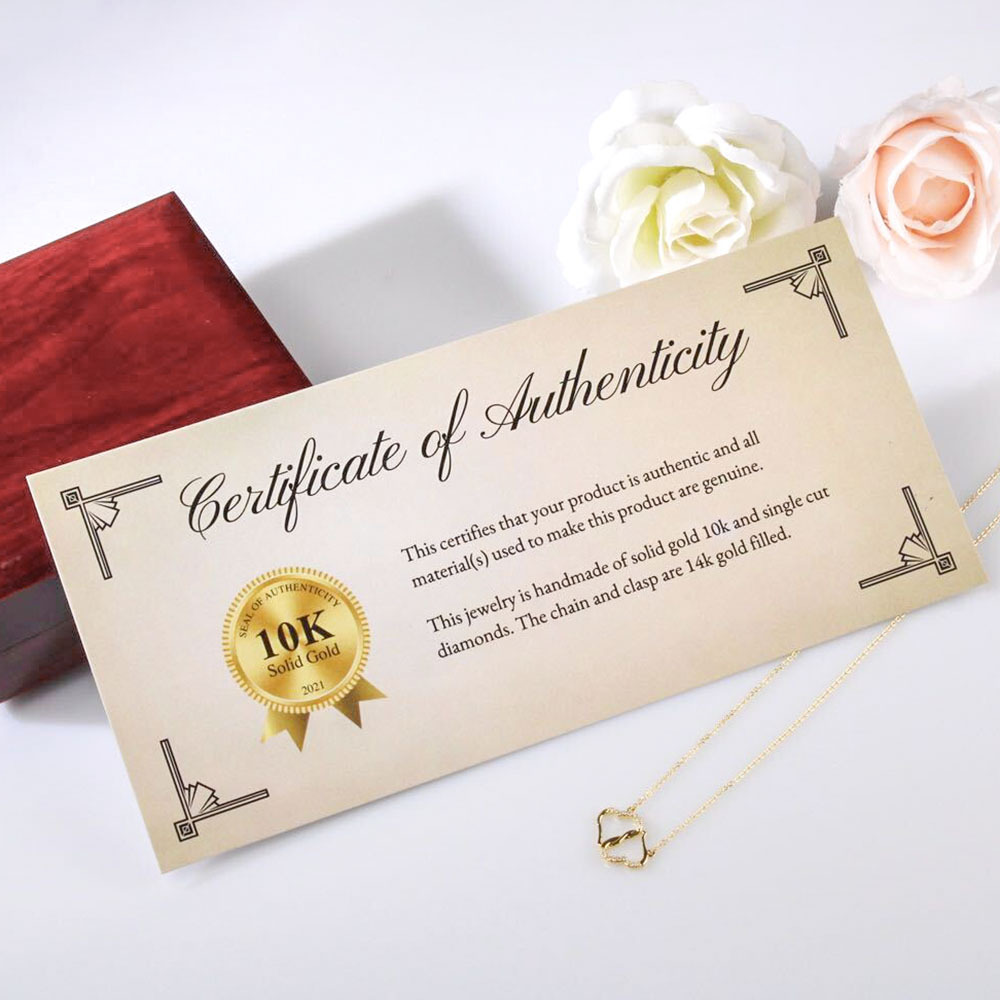 Everlasting love solid gold necklace
