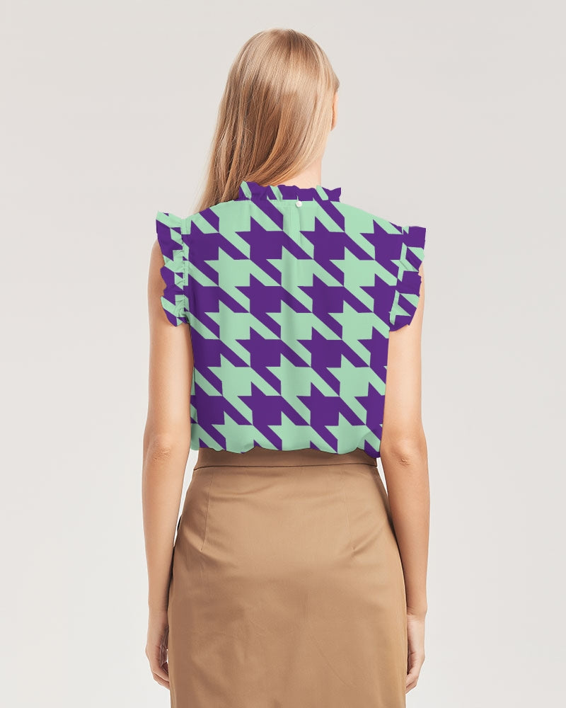 Wintermint Ruffle Sleeve Top