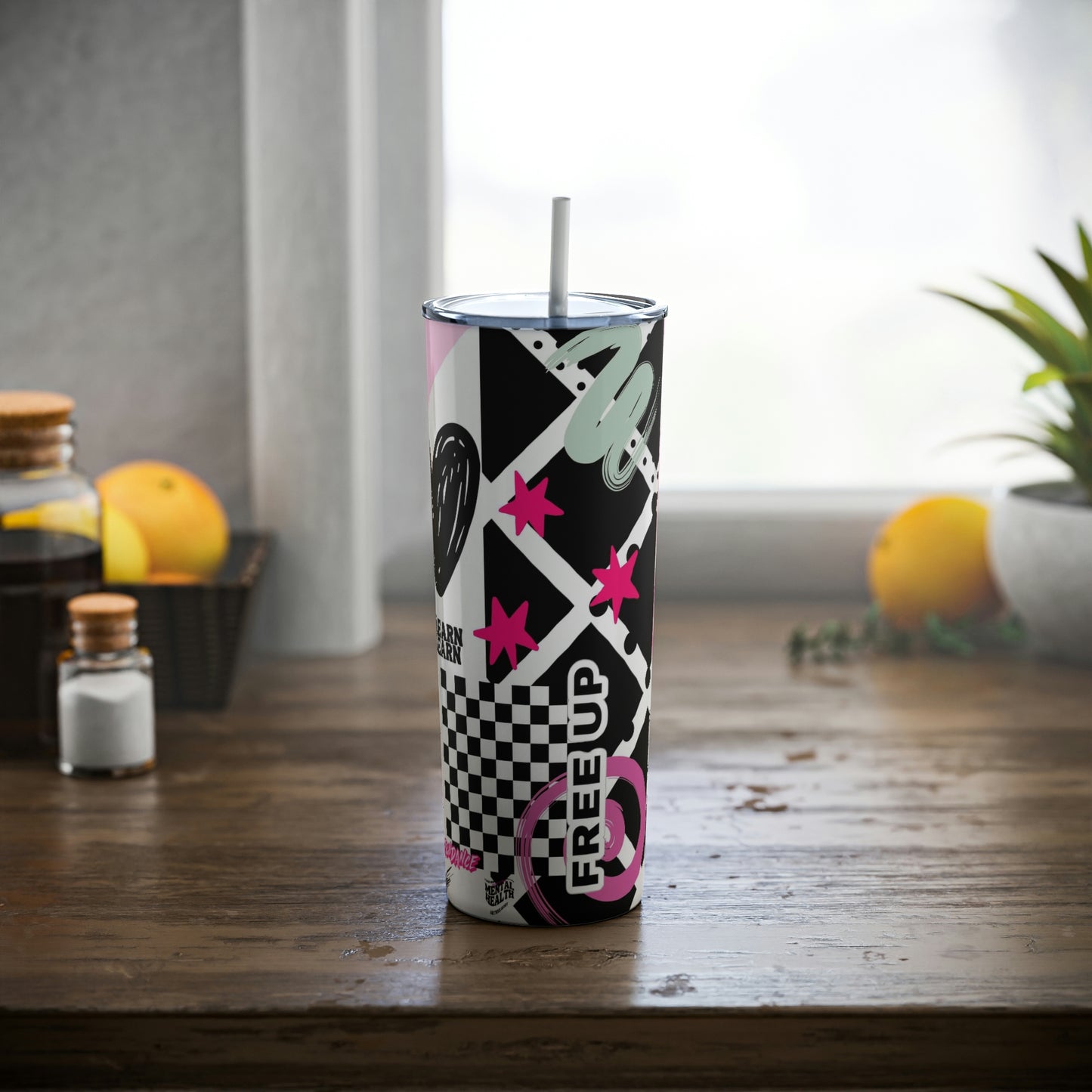 That Girl Skinny Steel Tumbler with Straw, 20oz