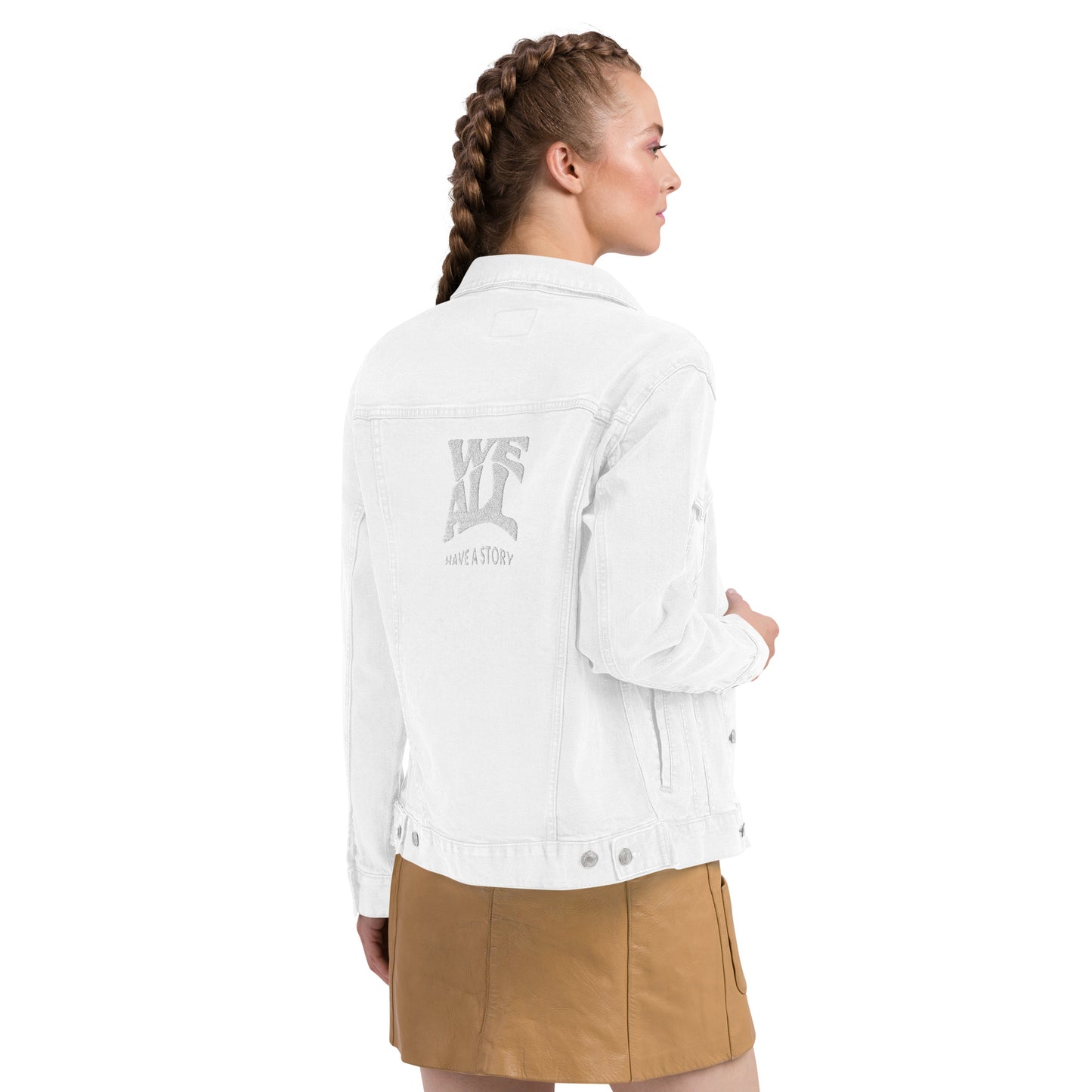 We all have a story Unisex denim jacketi
