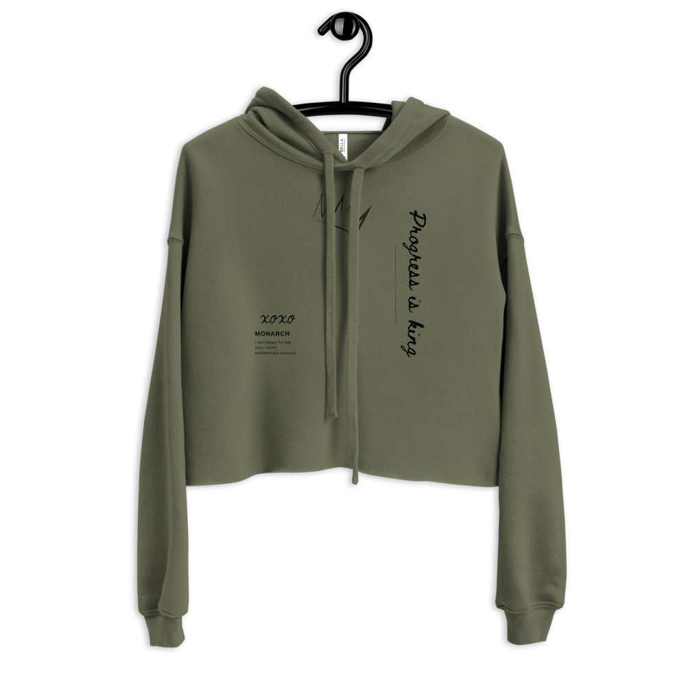 Progress is King Crop Hoodie