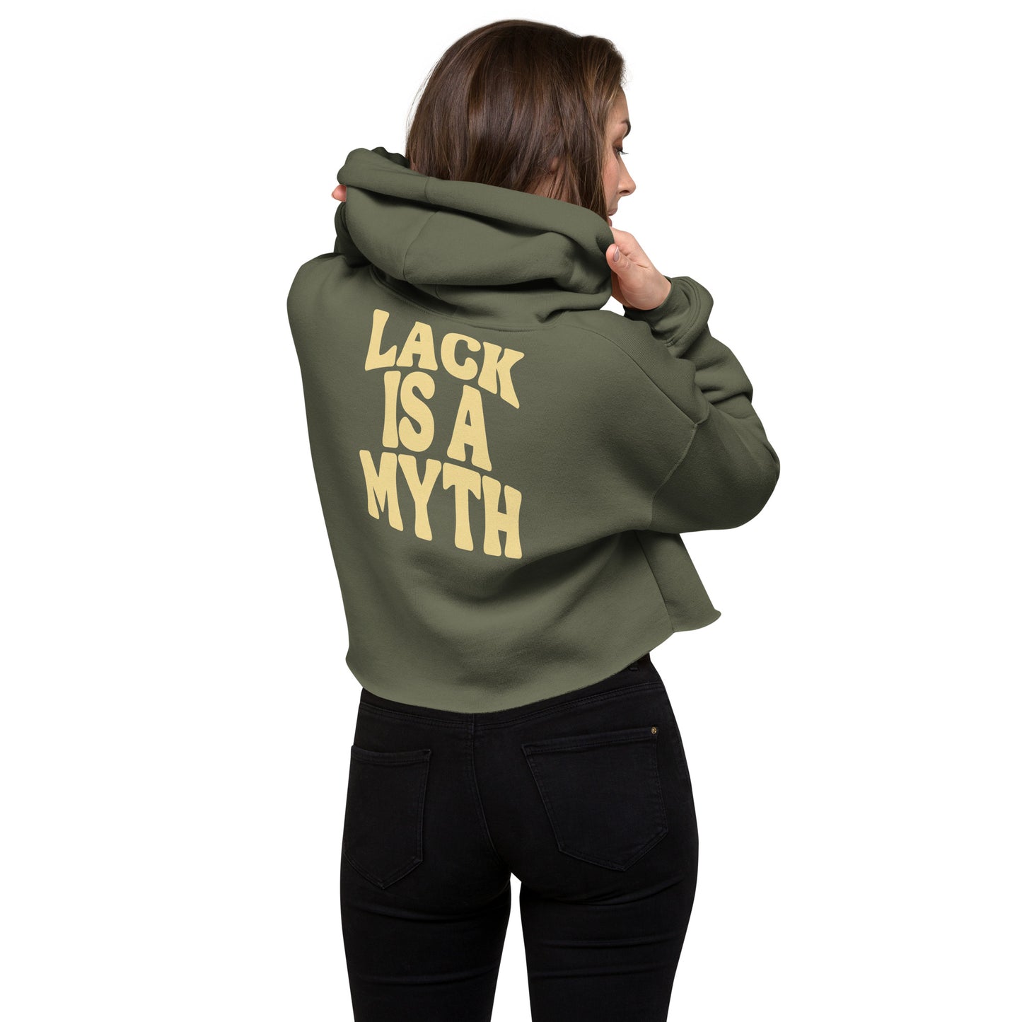 Lack is a Myth Crop Hoodie