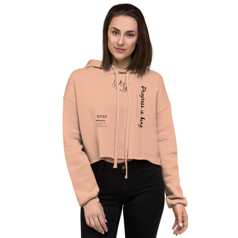 Progress is King Crop Hoodie