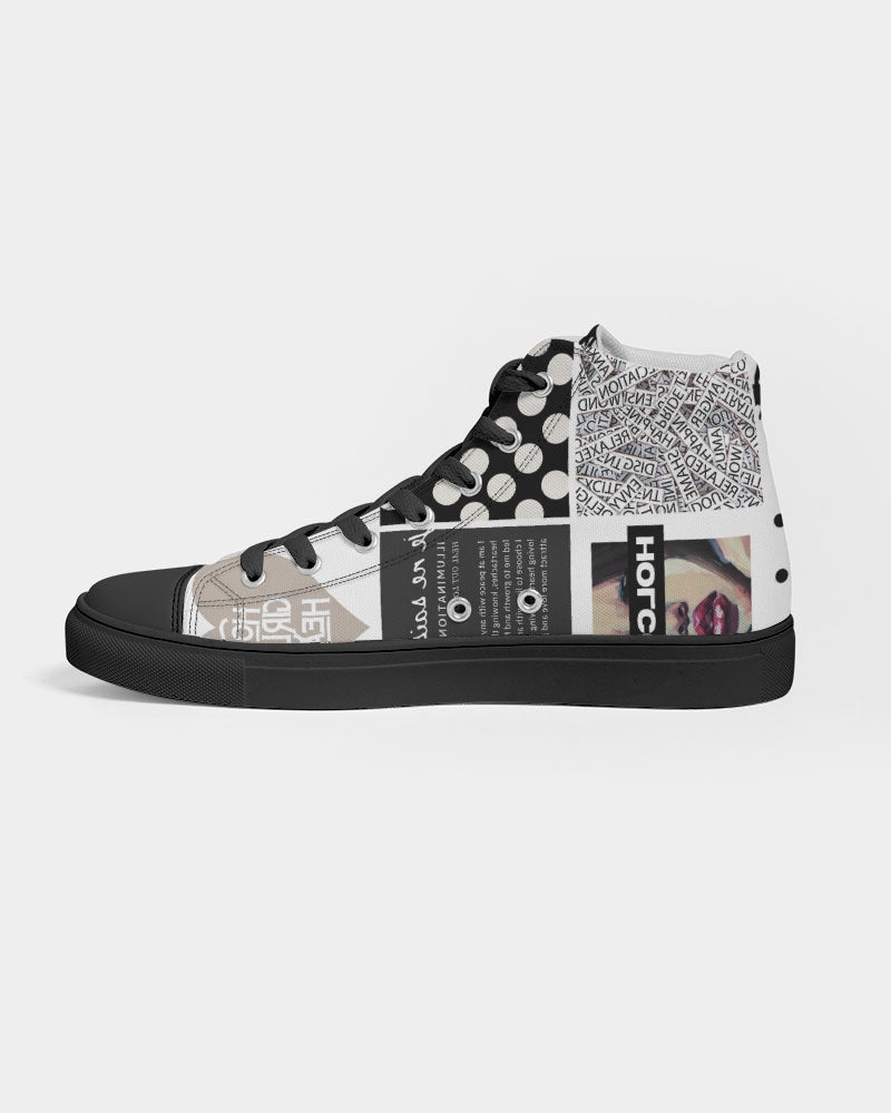 Patched Up Women's Hightop Canvas Shoe - Black
