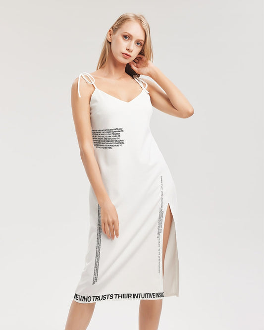 Sixty four Women's All-Over Print Tie Strap Split Dress