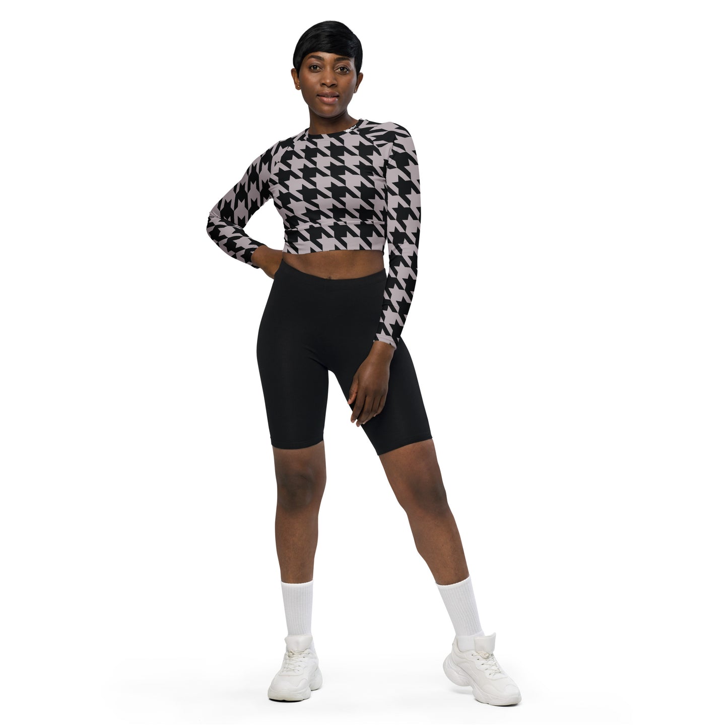 SHE Recycled long-sleeve crop top