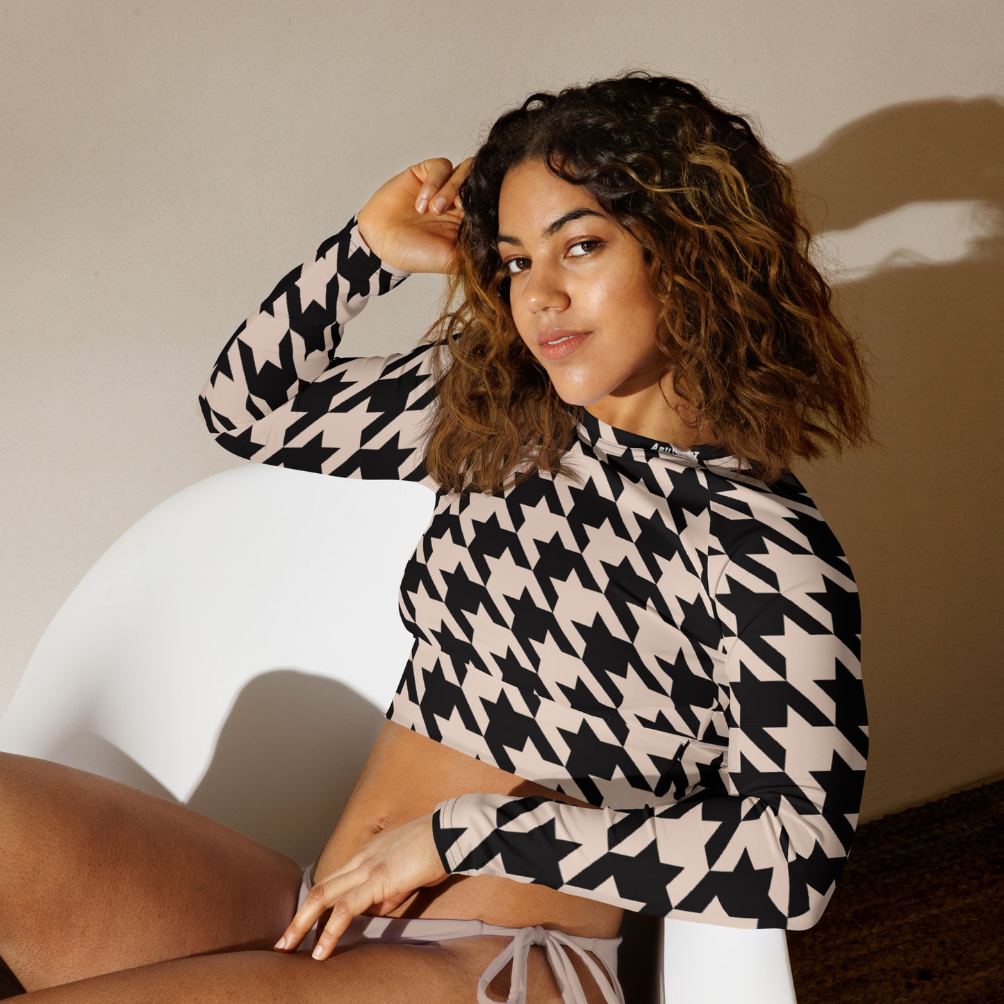 Her Recycled long-sleeve crop top