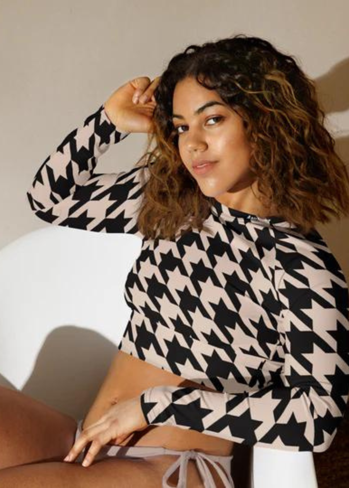 Her Recycled long-sleeve crop top