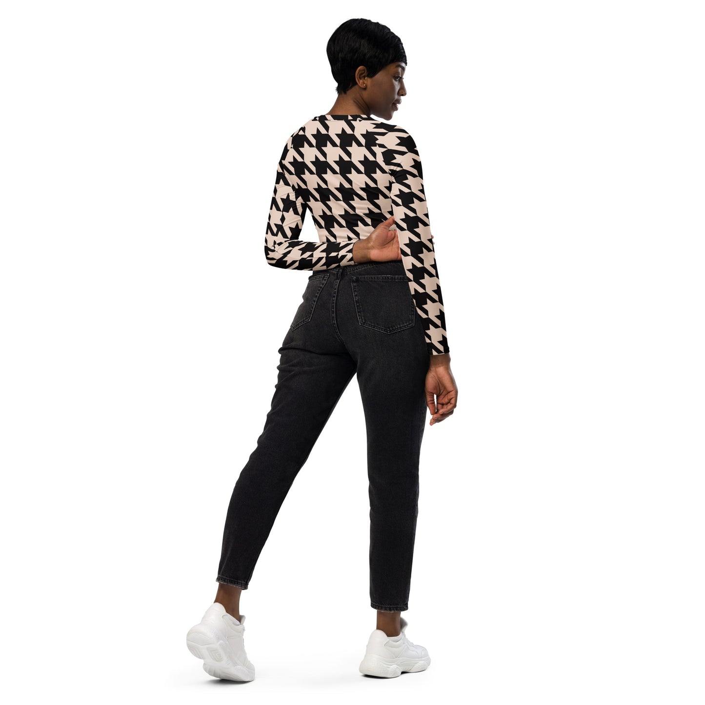 Her Recycled long-sleeve crop top