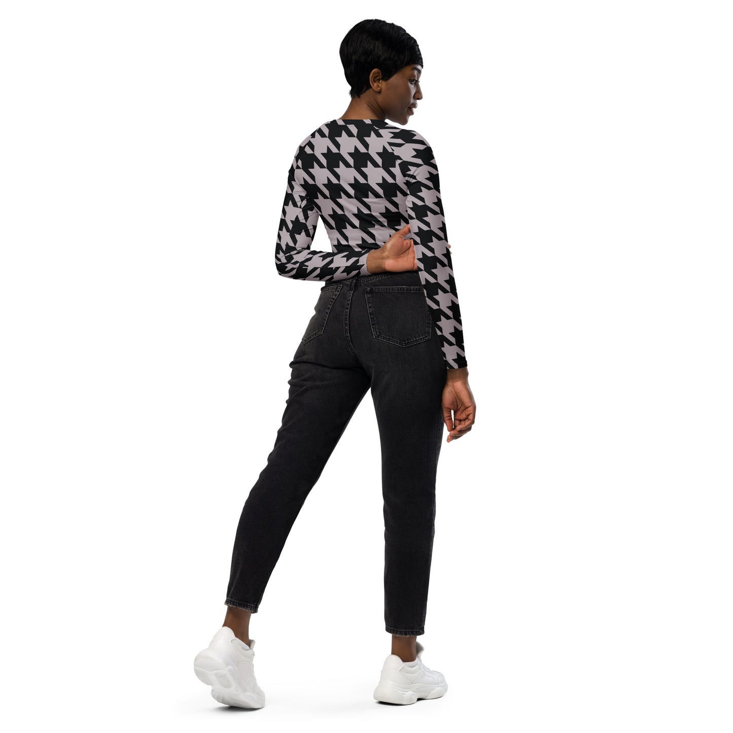 SHE Recycled long-sleeve crop top