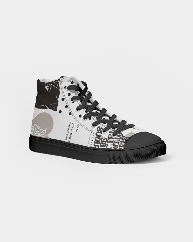 Patched Up Women's Hightop Canvas Shoe - Black