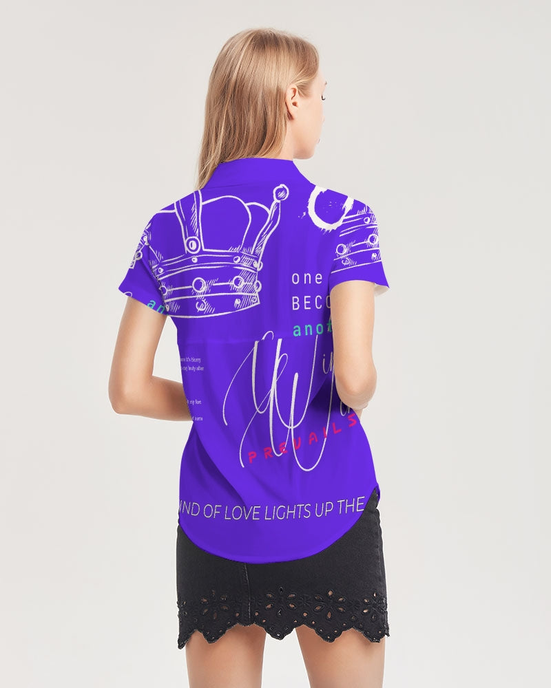 Sapphire Short Sleeve Button Up