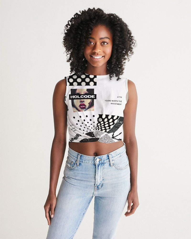 Patched Up Twist-Front Tank
