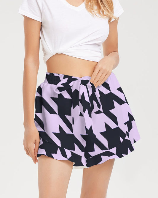 Houndstooth Ruffle Shorts