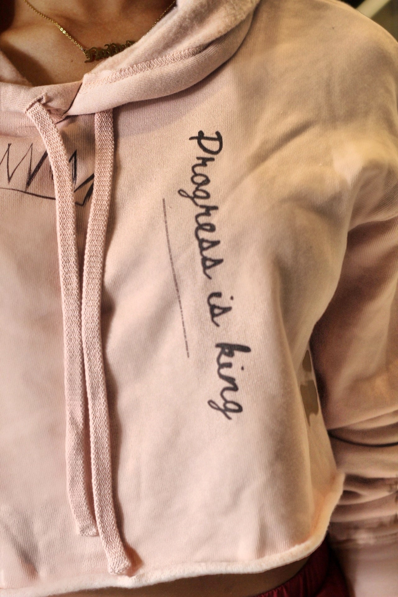 Progress is King Crop Hoodie