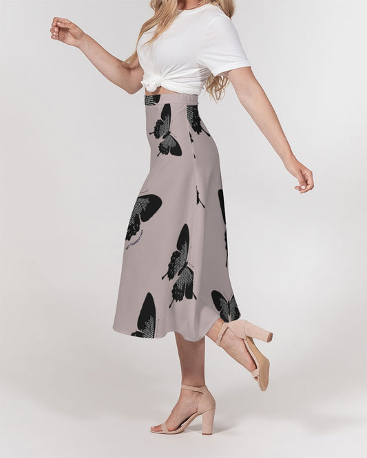 Fly A-Line Midi Skirt