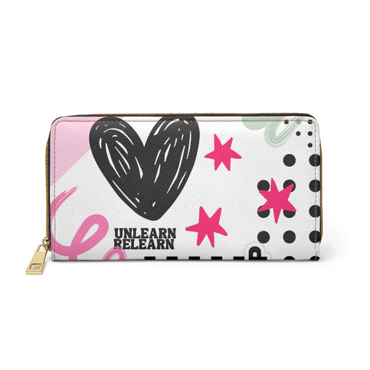 Free Up Vegan Leather Zipper Wallet