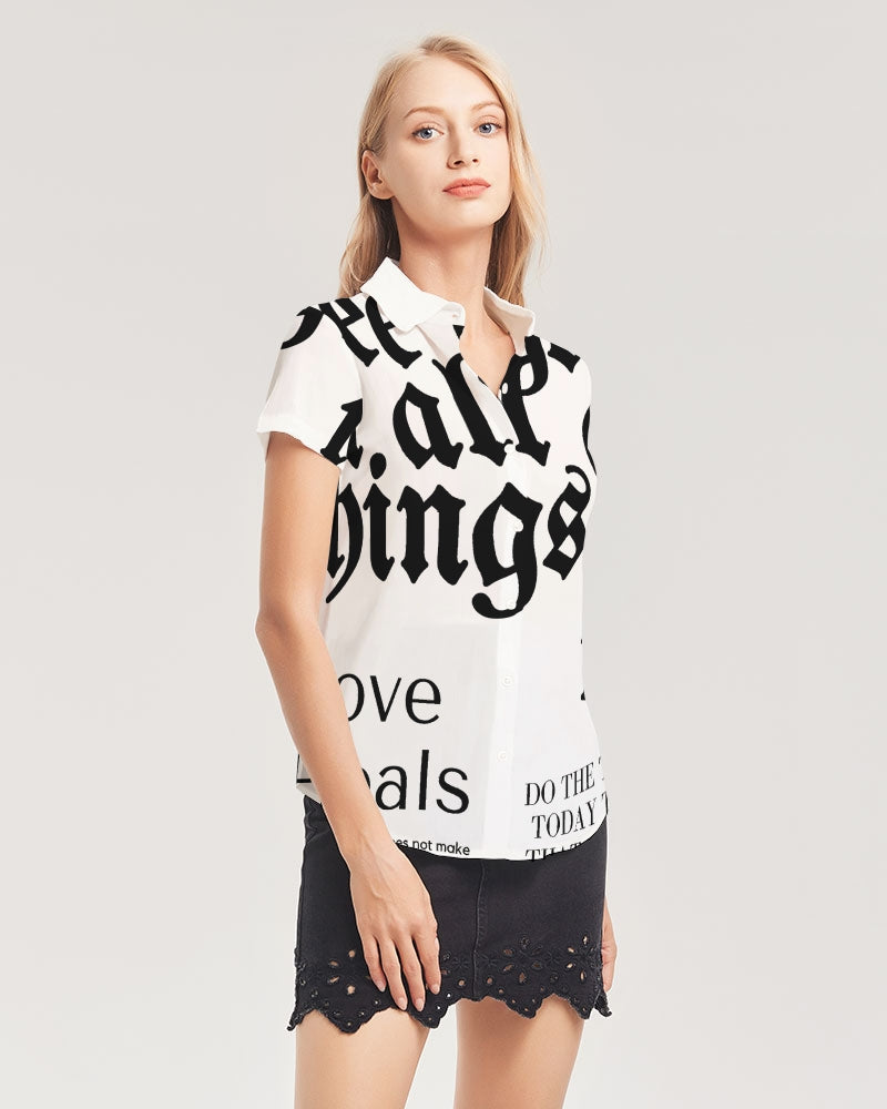 See Good On All Things Short Sleeve Button Up