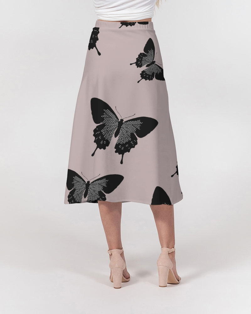 Fly A-Line Midi Skirt