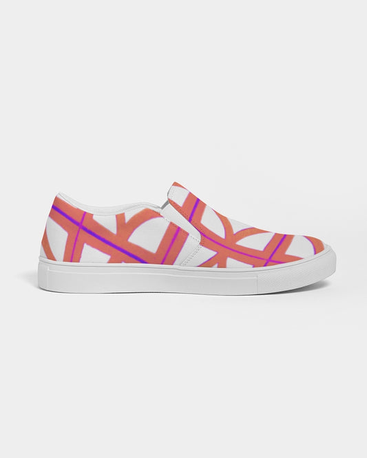 Pink Flower Women's Slip-On Canvas Shoe