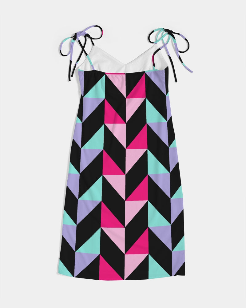 Flashing lights Women's Tie Strap Split Dress