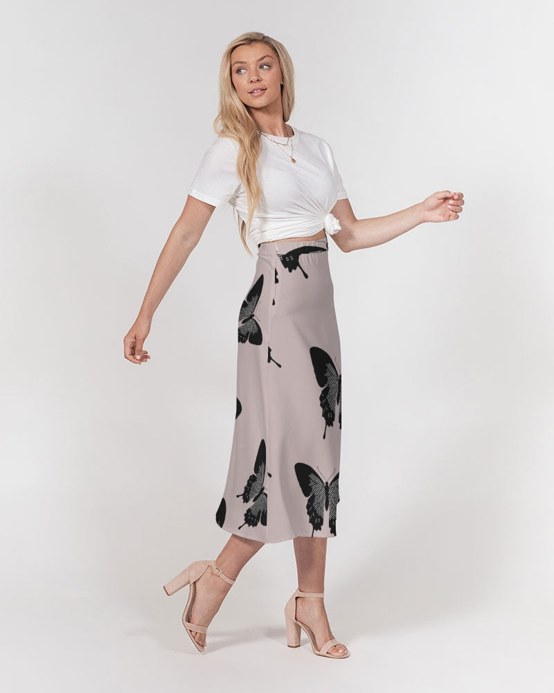 Fly A-Line Midi Skirt